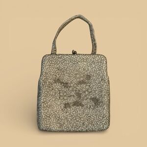 🌸Magid Hand-Beaded Vintage Purse in Cream
